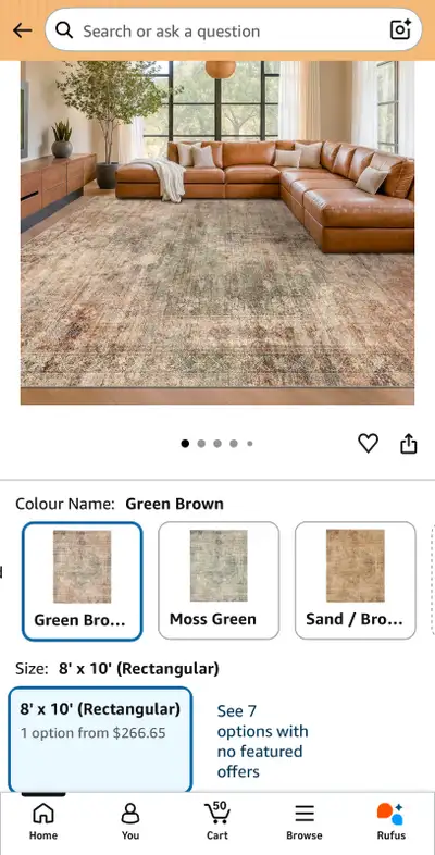 Floor Rugs 8x10 Washable Soft Stain Resistance Vintage Medallion, View more
