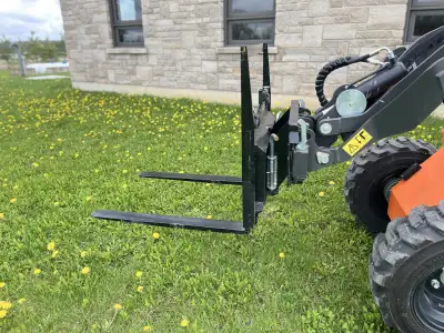 Mini pallet forks - Toro/Dingo hookup. 30" long standard - 42-48” forks avail for $100 more, other h...