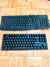logitech k120 keyboard and HyperX Alloy FPS Pro keyboard