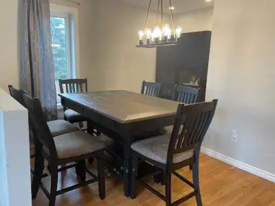Elegant Solid Wood Dining Table Set with 6 Chairs, View more