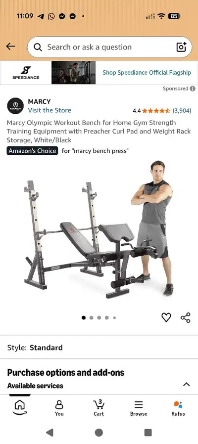 Marcy Olympic surge bench press, View more