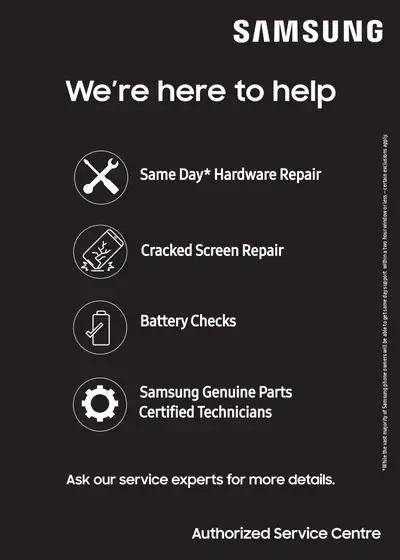 SAMSUNG AUTHORISED REPAIR, View more