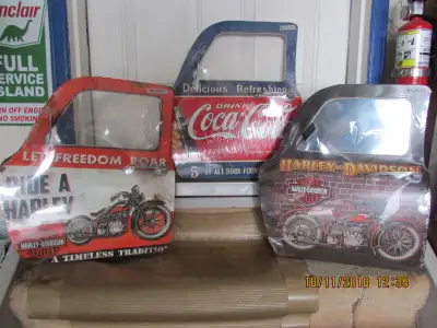 Replica Descriptive car doors Harley, Coke, and others, View more