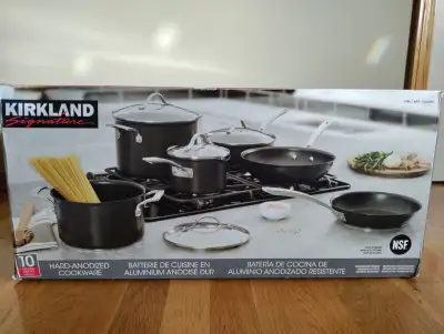 Kirkland Signature Hard-Anodized 10 PC Cookware set for sale., View more