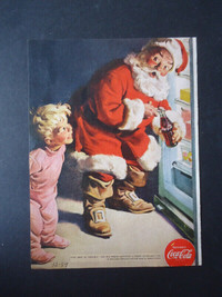 >Annonce Coca-Cola Coke  1959  Père Noël 7x5 Old Ads Publicité