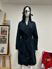 Dark Blue Lightweight Trench Coat 