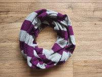 AERIE infinity scarf (purple & grey colours)