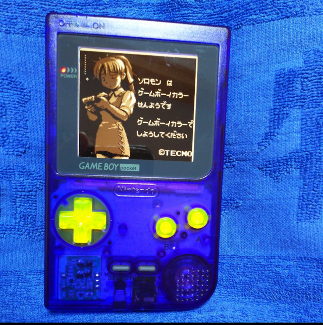 Gameboy Pocket with LCD upgrade (Midnight Blue) in Older Generation in Calgary