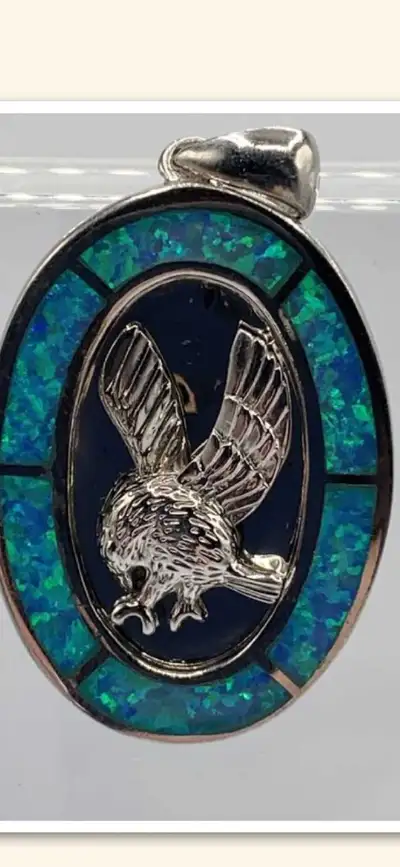 silver / opal pendant, View more