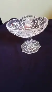 Lovely Lead Crystal Pedestal Candy Dish