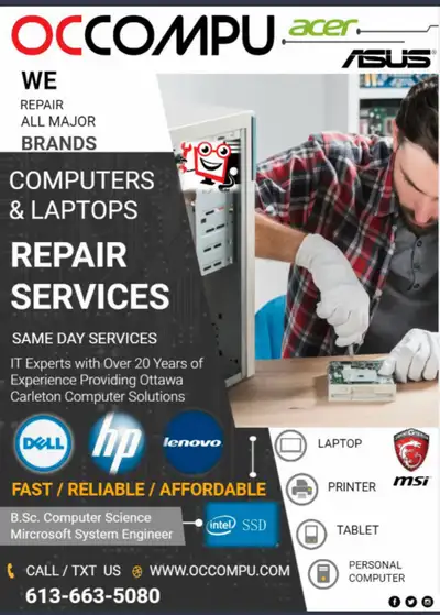 Same Day Ottawa Computer Repair Laptop Windows11, View more