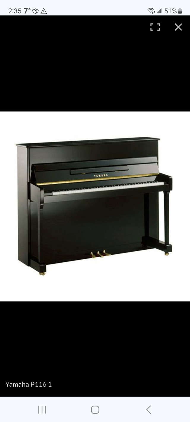 Yamaha Upright Piano in Polished Ebony P116 in Pianos & Keyboards in City of Toronto