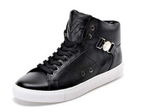 Versace Collection Mens High Top Sneaker Black Size 10.5