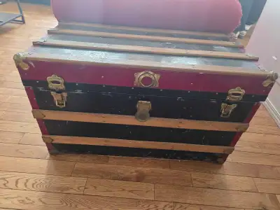 Vintage Steamer Trunk / Antique Storage, View more