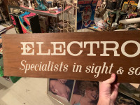 1960’s Electrohome Wooden Advertising Sign