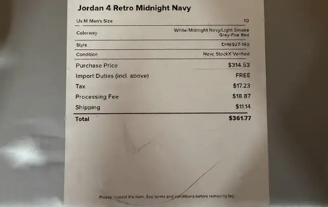 Jordan 4 Retro Midnight Navy in Men's Shoes in Calgary - Image 6