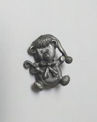 Vintage Teddy Bear Pewter Pin