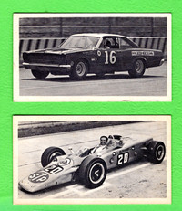 1960 Vintage Black and White Sports car collector cards. 9 CARDS
