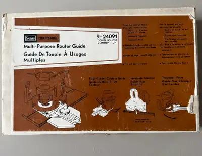 This vintage Craftsman multi-purpose router guide from 1983 is a handy tool for any woodworking enth...