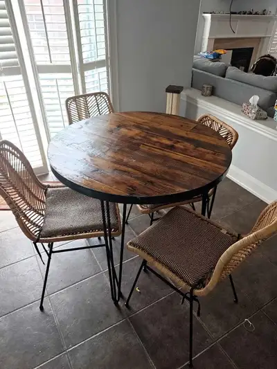Industrial Style Round Dining Table Set, View more