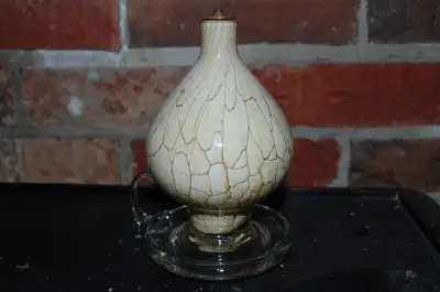 Lampe a huile / Oil Lamp Blown Art Glass, View more