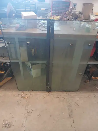 Side windows, hinges, and hardware for a 310D & 410D John Deere backhoe. May fit other models as wel...