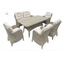 Wicker dining set 6 pcs