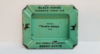 Dawe’s Black Horse Ale beer porcelain & steel ashtray c1930s