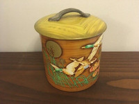 Vintage Retro Metal Box DUCKS GEESE MALLARDS Whimsical Pattern