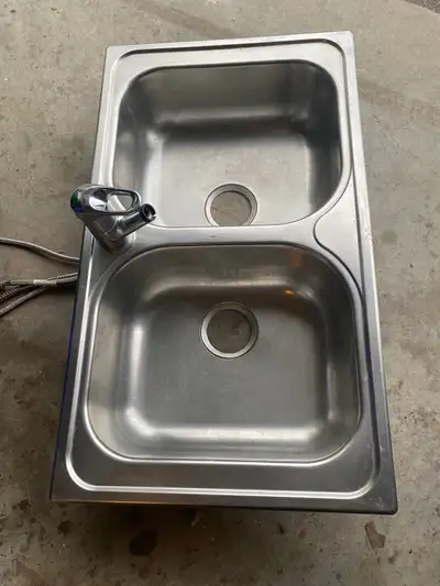 Blanco equal double bowl kitchen sink with blanco faucet.50x86cm, View more