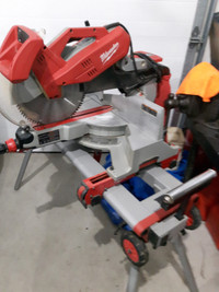 Milwaukee 12"miter saw and stand with low cuts
