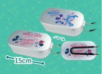 Disney Mickey and Minnie Stainless Steel Lunch Box Red Ver