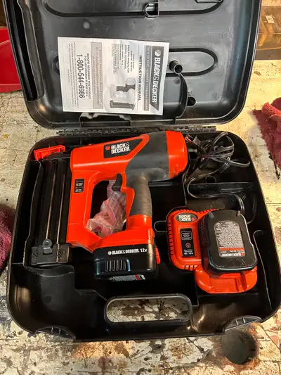 Black&Decker Cordless Nailer, 12 volt & charger., View more