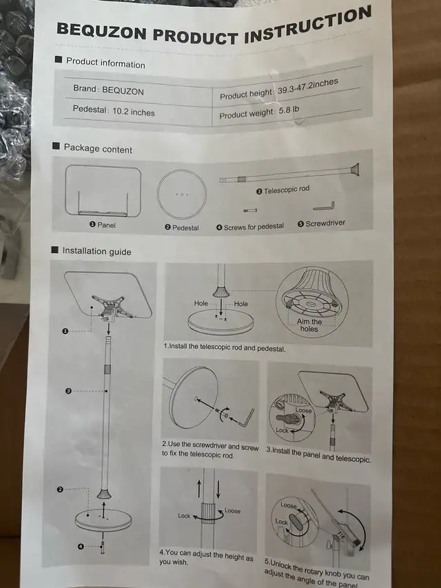 BEQUZON Floor Lamp in Indoor Lighting & Fans in Markham / York Region - Image 2