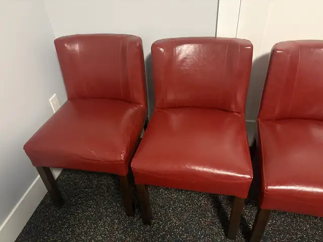 6 red table chairs for sale in Chairs & Recliners in Bedford - Image 3