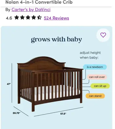 Baby Crib DaVinci by Carter’s, View more