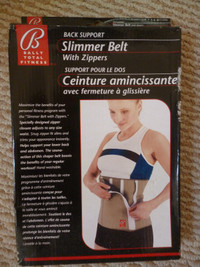Bally TotalFitness Back Support Slimmer Belt +Duo Exercise Wheel