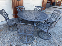 Cast Iron Aluminum Outdoor Patio Table Chairs