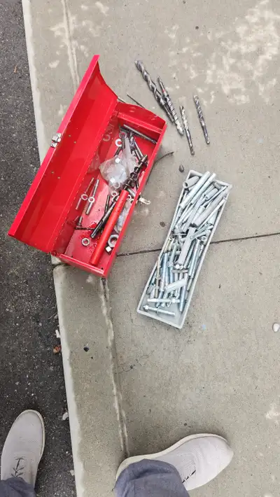 hilti sds bits and tray full of concrete anchors 185 cash, View more