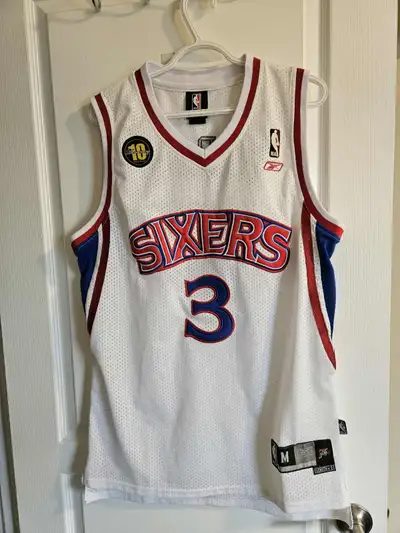 Used: Allen Iverson Philadelphia 76ers Jersey Medium, View more