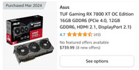 ASUS TUF Gaming RX 7800 XT