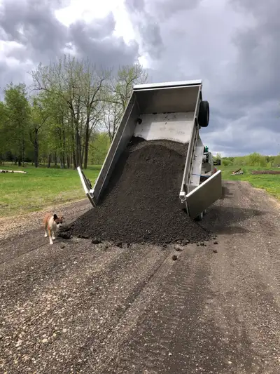 Rock, gravel, dirt, recycled asphalt, crushed concrete, or anything else you need hauled. Pictured l...