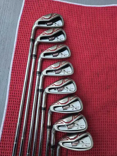left handed tour exotics XCG5 irons for sale, View more