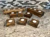 Rustic tea light candle holders