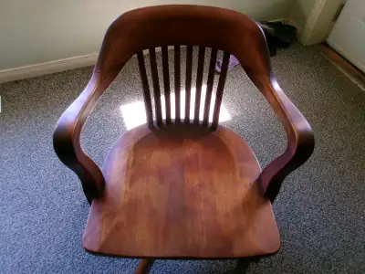 vintage banker/barristers office chair, View more