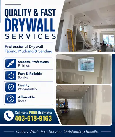 DRYWALL TAPING, MUDDING, SANDING, View more