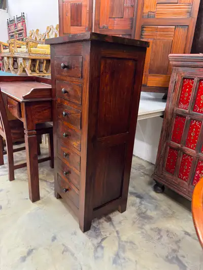 ✅ Commode haute en bois d’acacia massif, chiffonnier acacia, View more