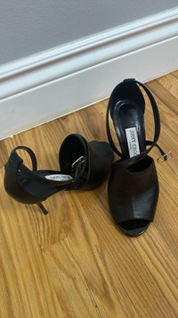 Gimmy Choo leather sandals, Size 7US, used, Colour Black Price w