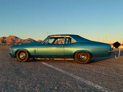 1969 Nova for sale—a true sleeper making over 2,500hp, yet fully street drivable. This car features...