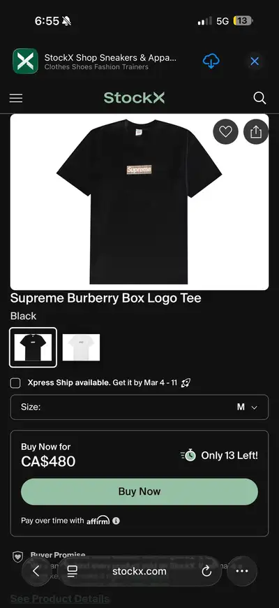 Supreme Burberry Tee, View more